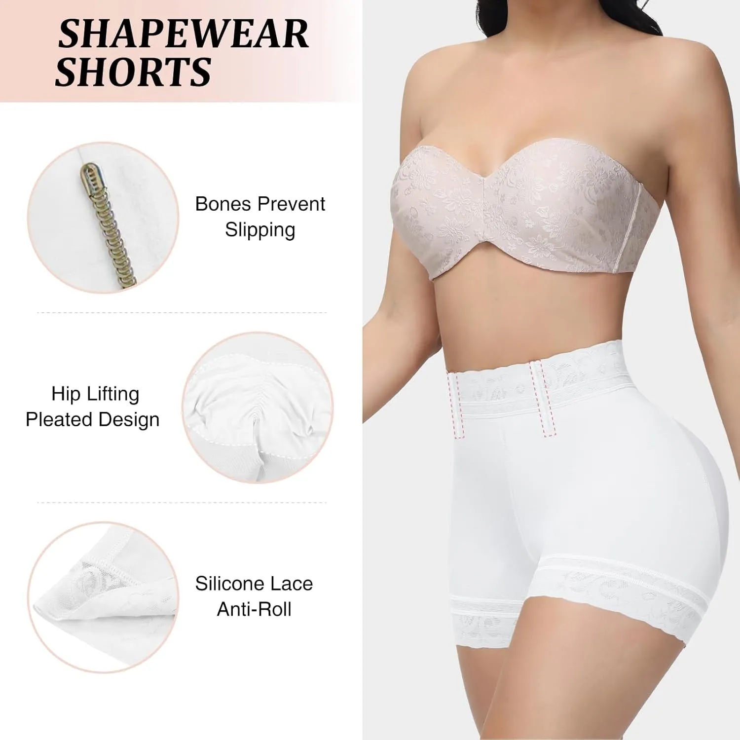 SHAPSHE Butt Lifter Panties Faja Shapewear for Women Tummy Control Shorts Seamless Thigh Slimming Compression Underwear