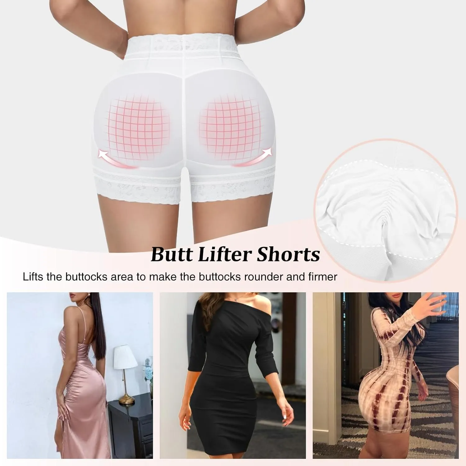 SHAPSHE Butt Lifter Panties Faja Shapewear for Women Tummy Control Shorts Seamless Thigh Slimming Compression Underwear