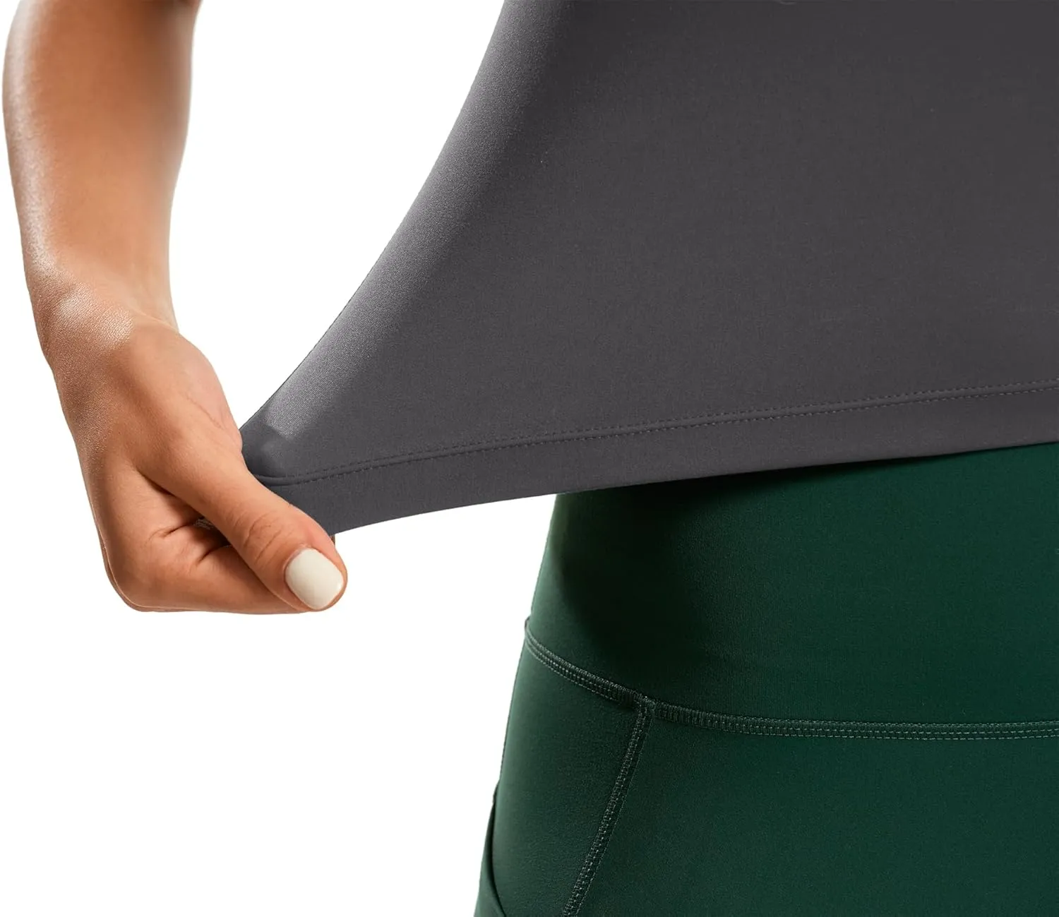 Smooth Workout Tops for Women Yoga Racerback Longline Padded Workout Tank Tops with Built in Bra