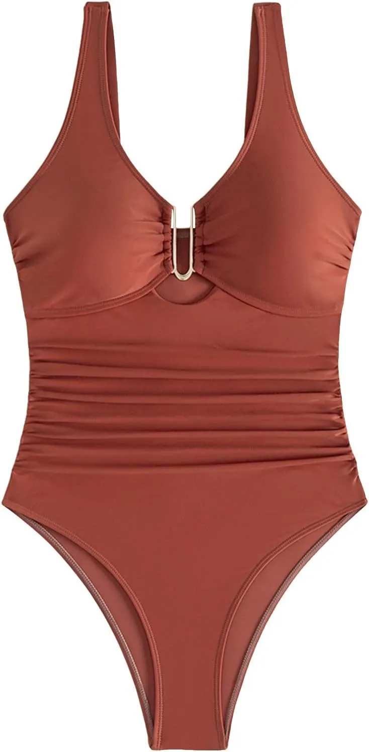 Split Bikini Women Gather Sexy Sling Backless Solid Split Swimsuit Sexy Woman High Waist Bikini