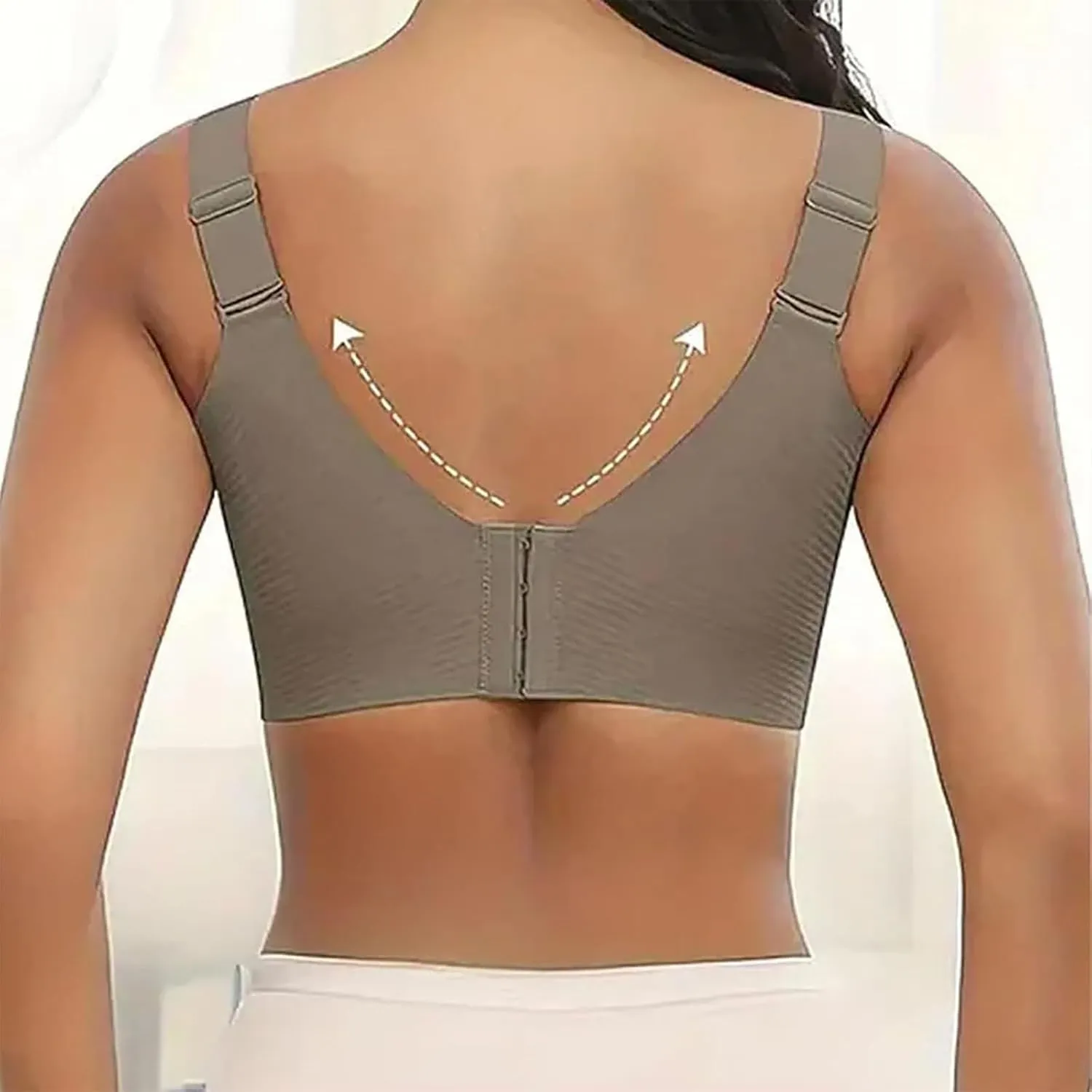 Sports Bras for Women Comfortable Ribbed Wireless Bralettes Adjustable Padded Everyday Bra 2PC Compression Bras