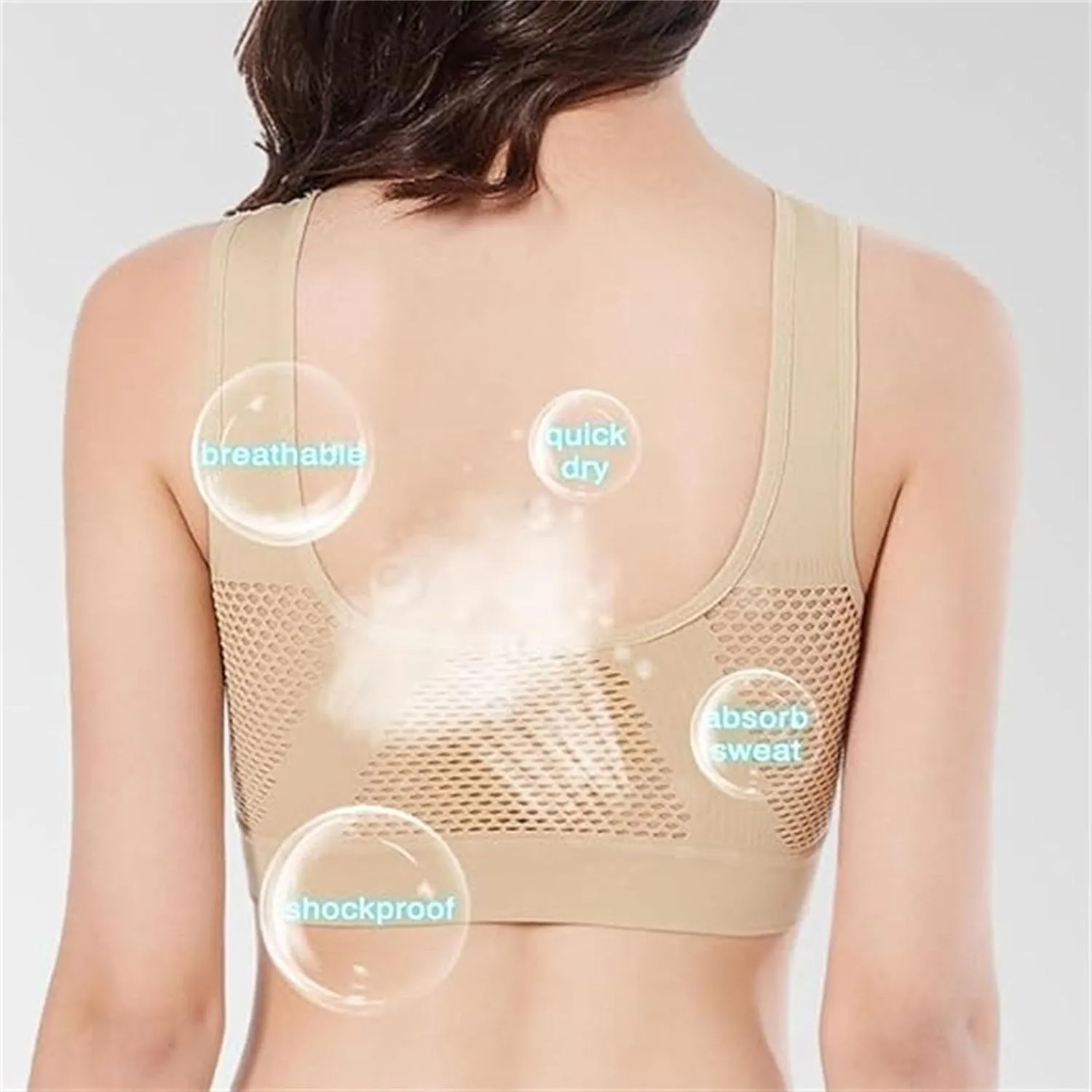 Sports Bras for Women Full Coverage No Underwire Everyday Bras Comfort Wireless Lightly Lined T-Shirt Bra