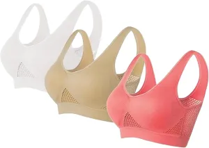 Sports Bras for Women Full Coverage No Underwire Everyday Bras Comfort Wireless Lightly Lined T-Shirt Bra