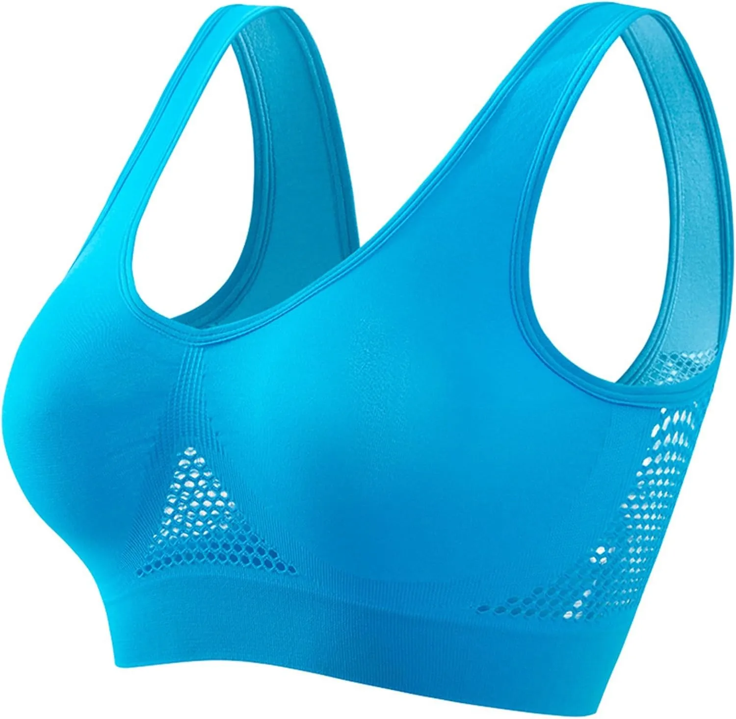 Sports Bras for Women Padded Sewn in Push Up Bras Buttery Soft Wireless Bra Tank Tops for Women Solid Bras