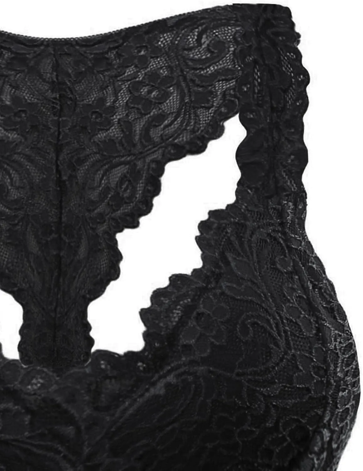 Sports Bras for Women Plus Size Floral Lace Racerback Bra Running Yoga Tank Top Bra Wireless Underwear