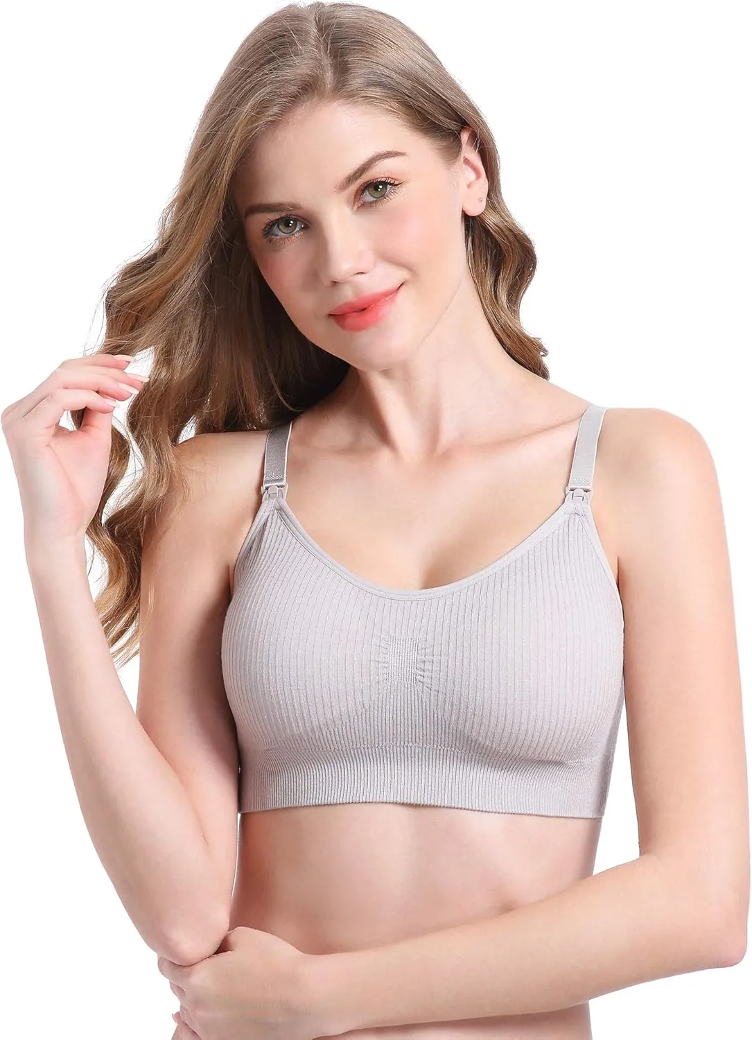 Suekaphin 5PACK Nursing Bra Wireless Bra Women's Sleeping Maternity Bra Breastfeeding Bra