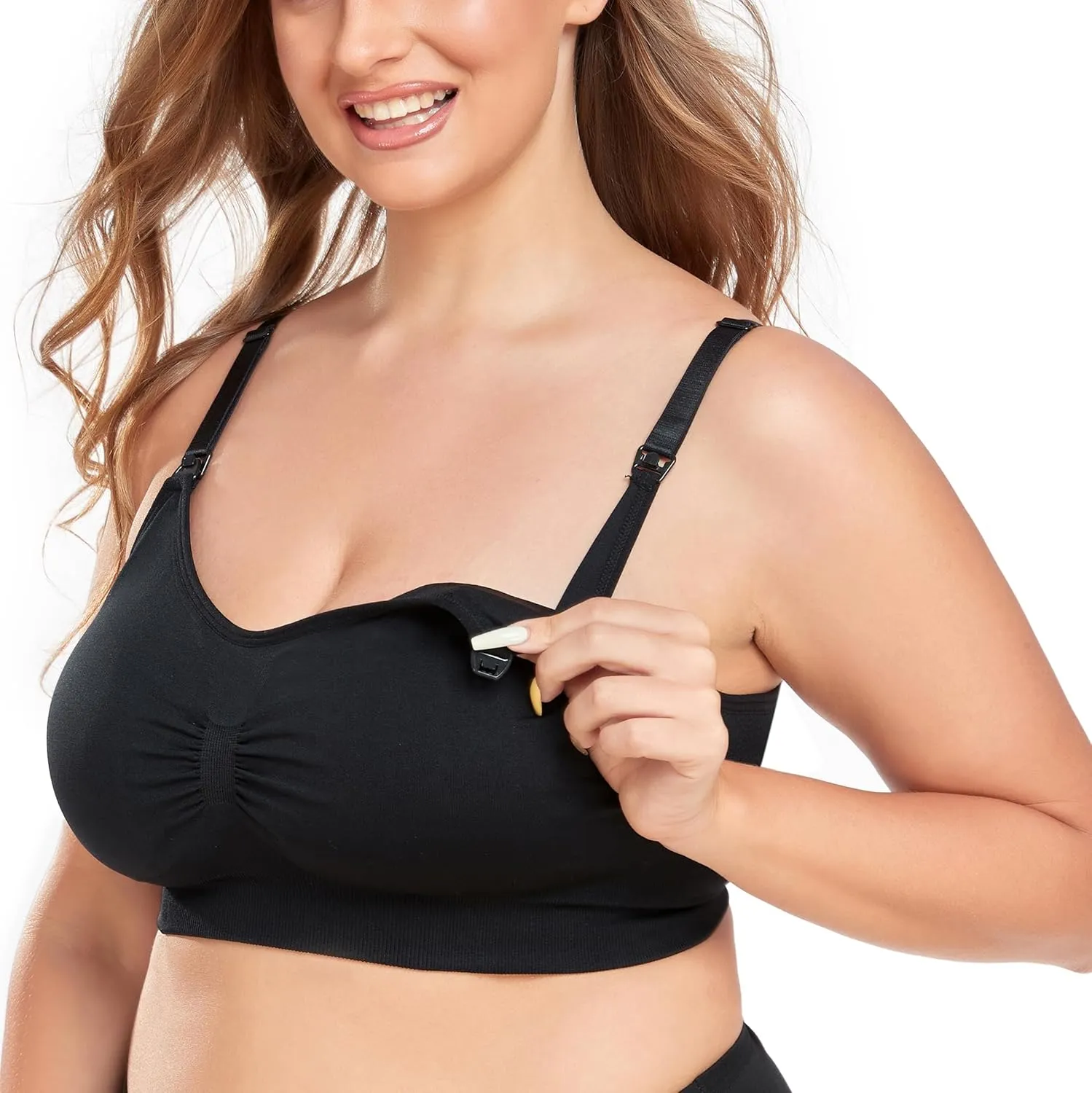 Suekaphin 5PACK Nursing Bra Wireless Bra Women's Sleeping Maternity Bra Breastfeeding Bra