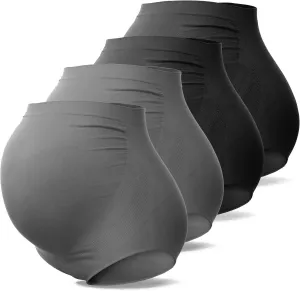 SUNNYBUY Women's Maternity High Waist Underwear Pregnancy Seamless Soft Hipster Panties Over Bump