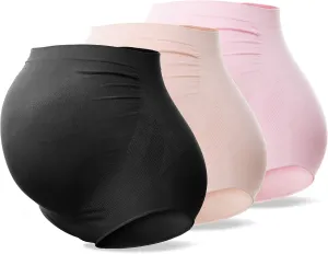 SUNNYBUY Women's Maternity High Waist Underwear Pregnancy Seamless Soft Hipster Panties Over Bump