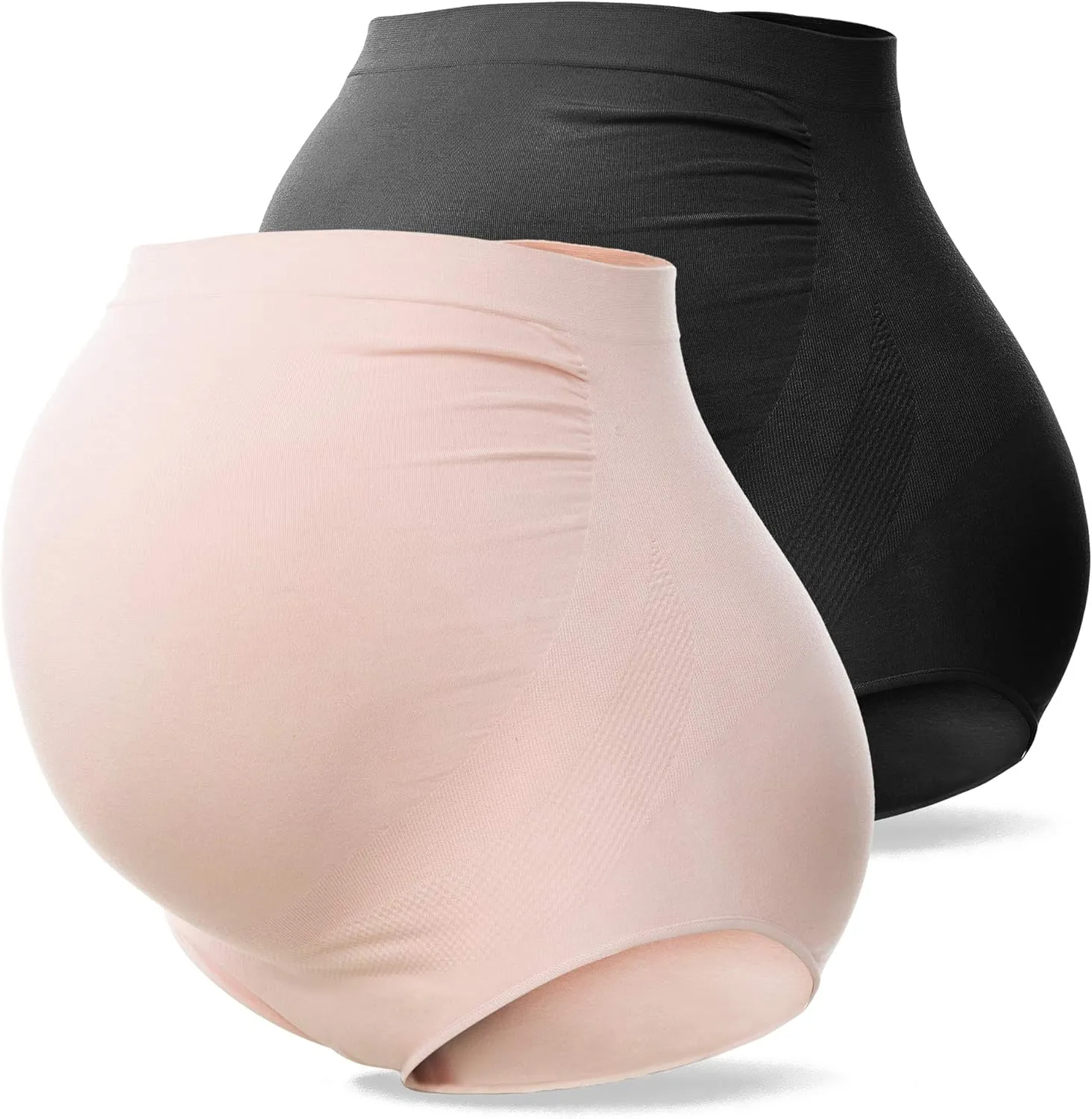 SUNNYBUY Women's Maternity High Waist Underwear Pregnancy Seamless Soft Hipster Panties Over Bump