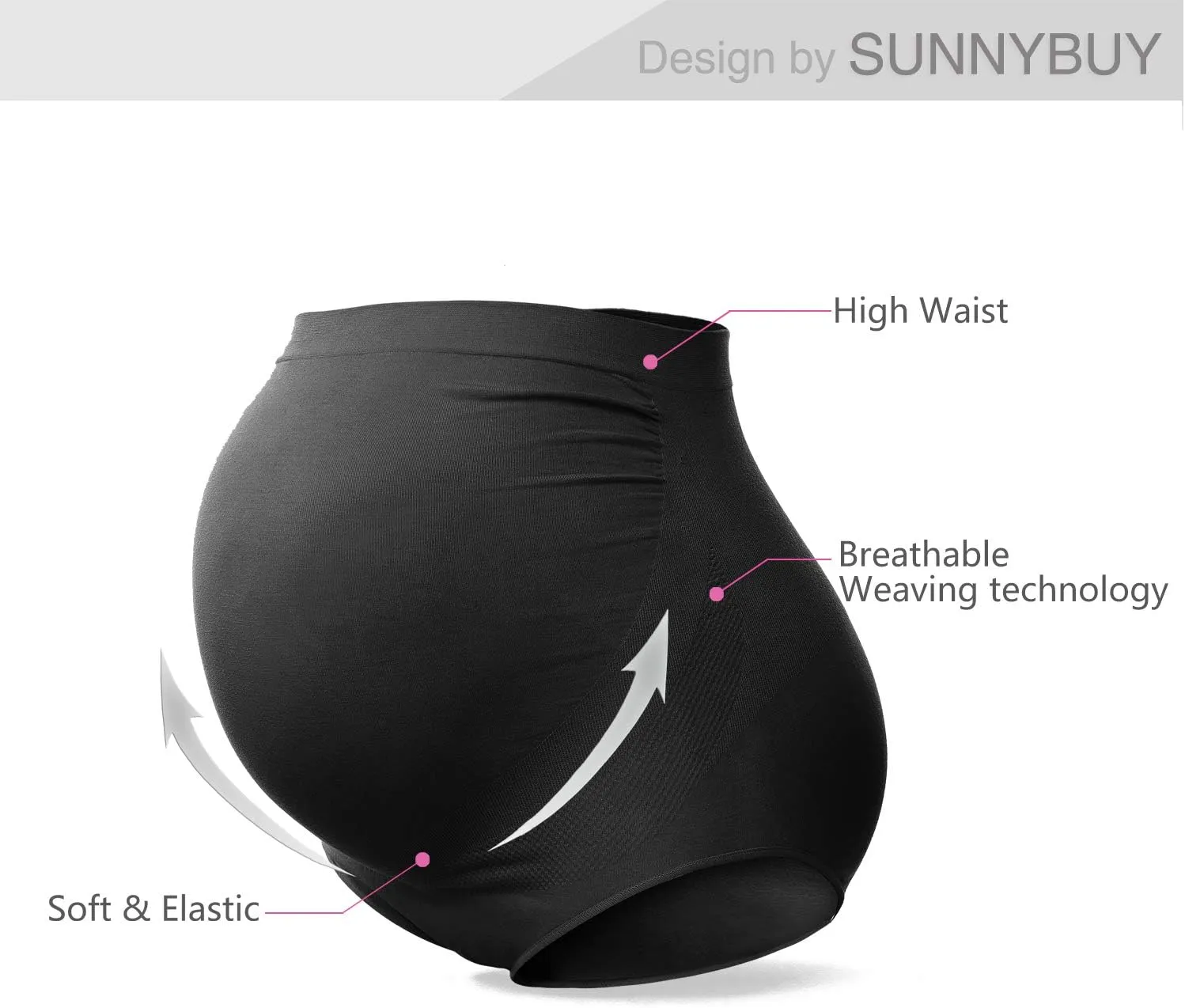 SUNNYBUY Women's Maternity High Waist Underwear Pregnancy Seamless Soft Hipster Panties Over Bump