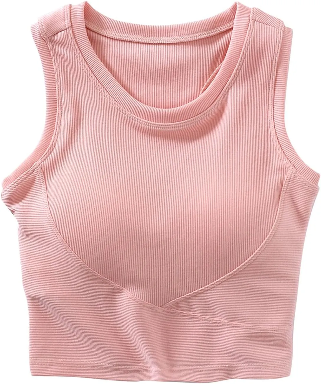 Tanks with Built in Bra Support U Neck Sleeveless Basic Undershirts Trendy Lightweight Smooth Turtleneck Camisole