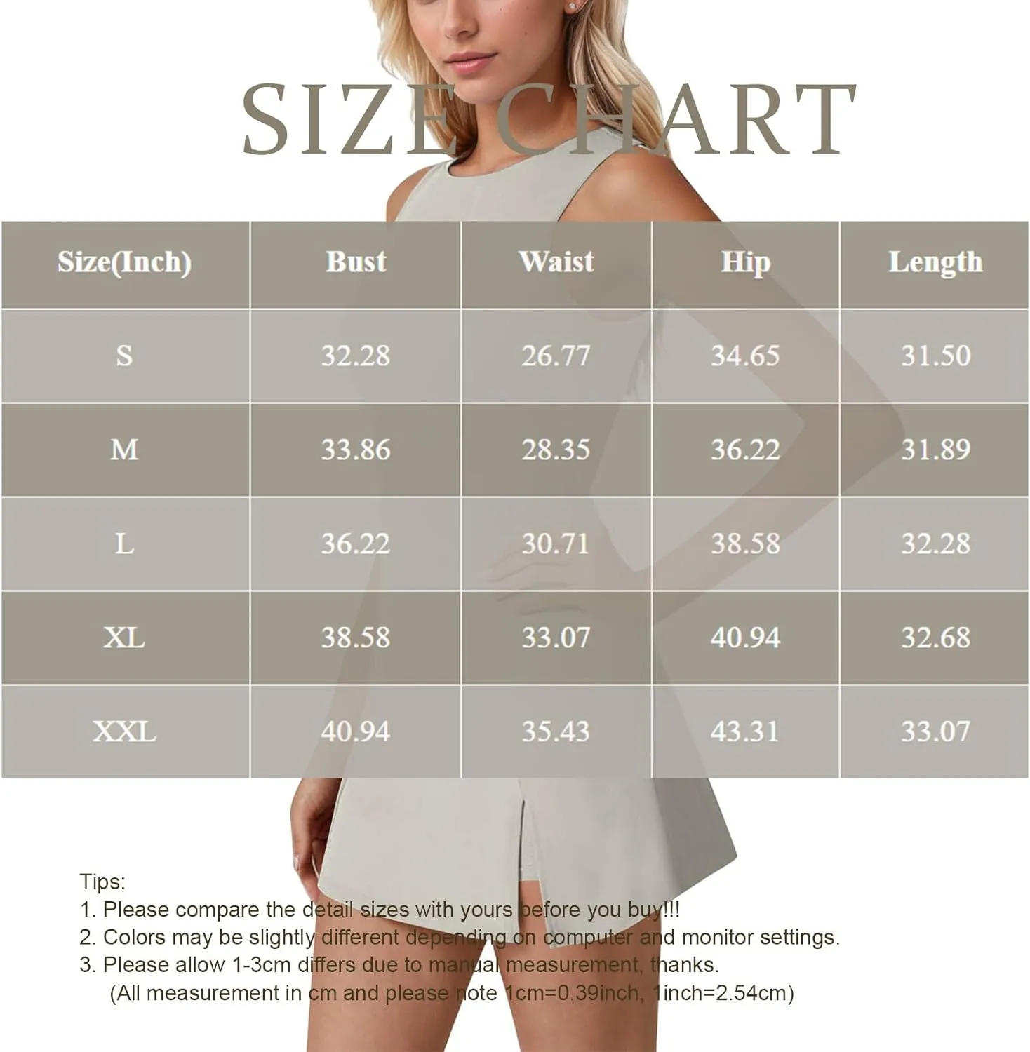 Tennis Dresses for Women with Shorts Athletic Side Slit Golf Dresses Sleeveless Crew Neck Mini Dress with Pockets