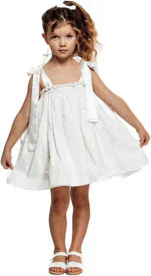The Tiny Universe Silk Strap Dress - Soft Cotton Poplin A-line Dress for Girls