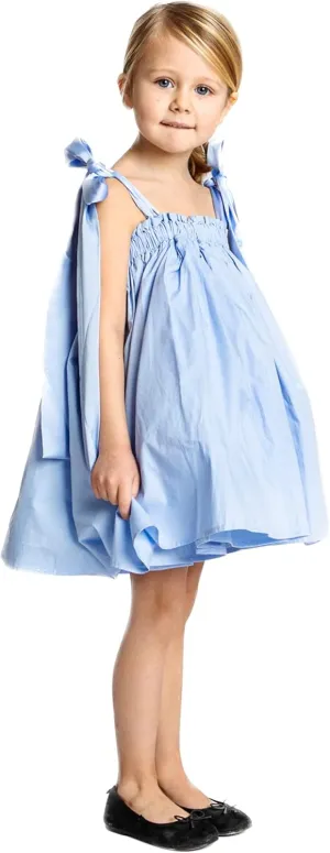 The Tiny Universe Silk Strap Dress - Soft Cotton Poplin A-line Dress for Girls