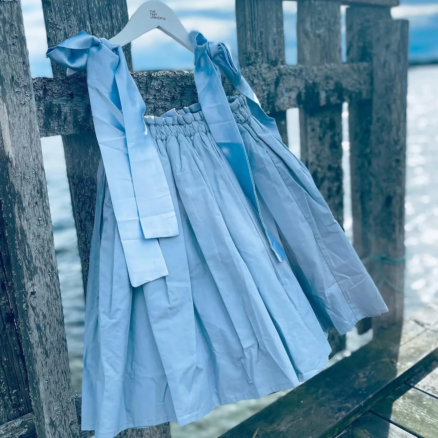 The Tiny Universe Silk Strap Dress - Soft Cotton Poplin A-line Dress for Girls