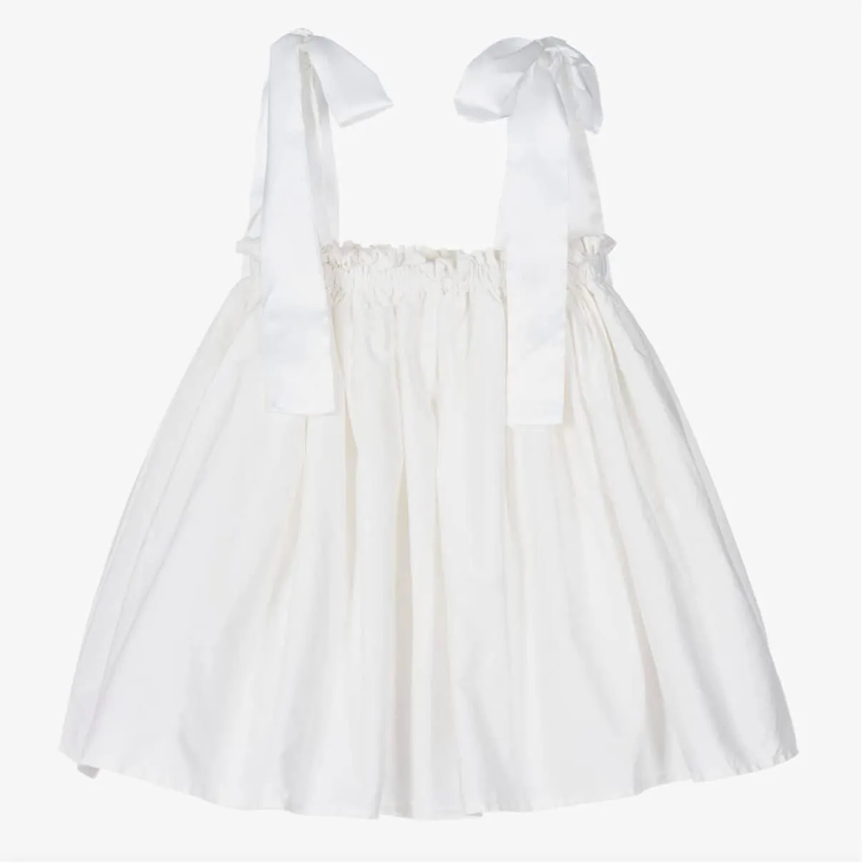 The Tiny Universe Silk Strap Dress - Soft Cotton Poplin A-line Dress for Girls