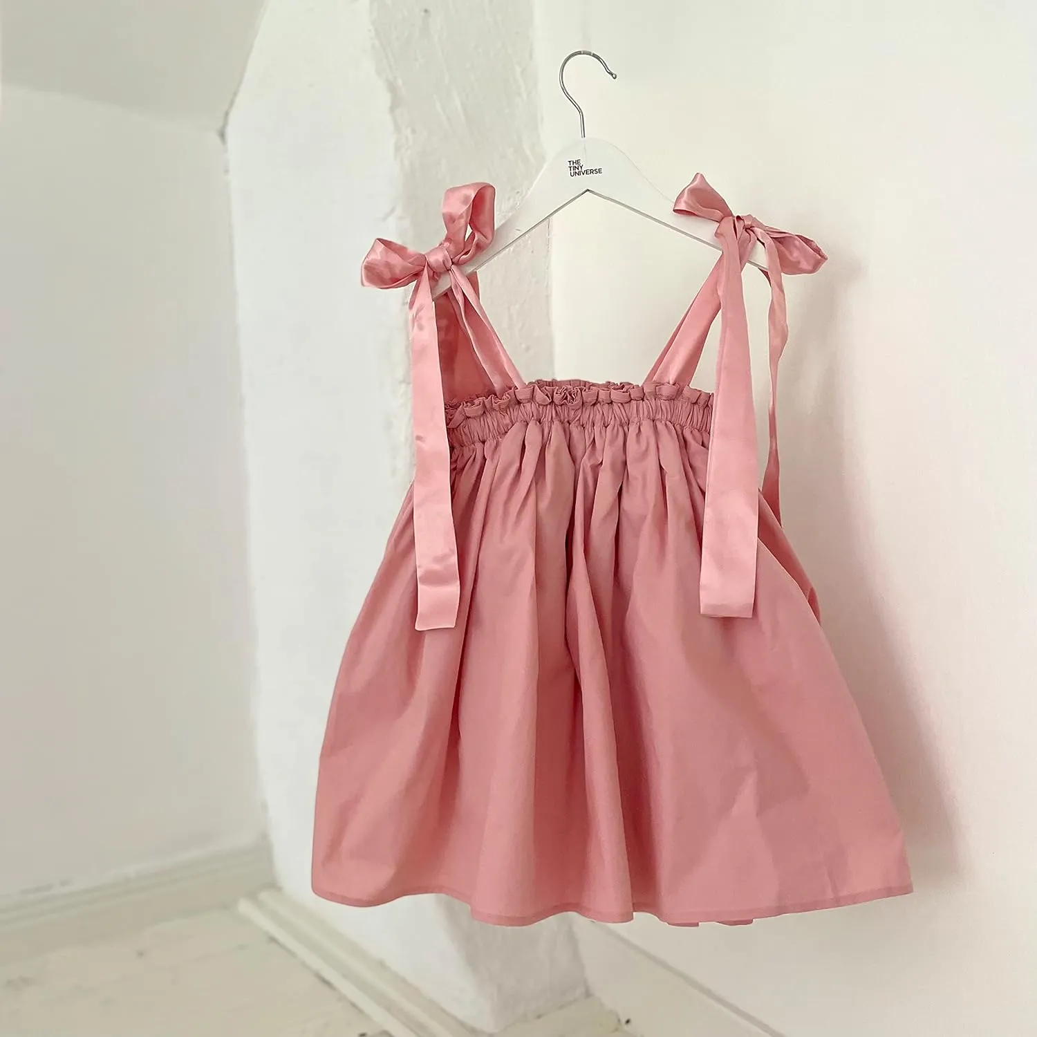 The Tiny Universe Silk Strap Dress - Soft Cotton Poplin A-line Dress for Girls