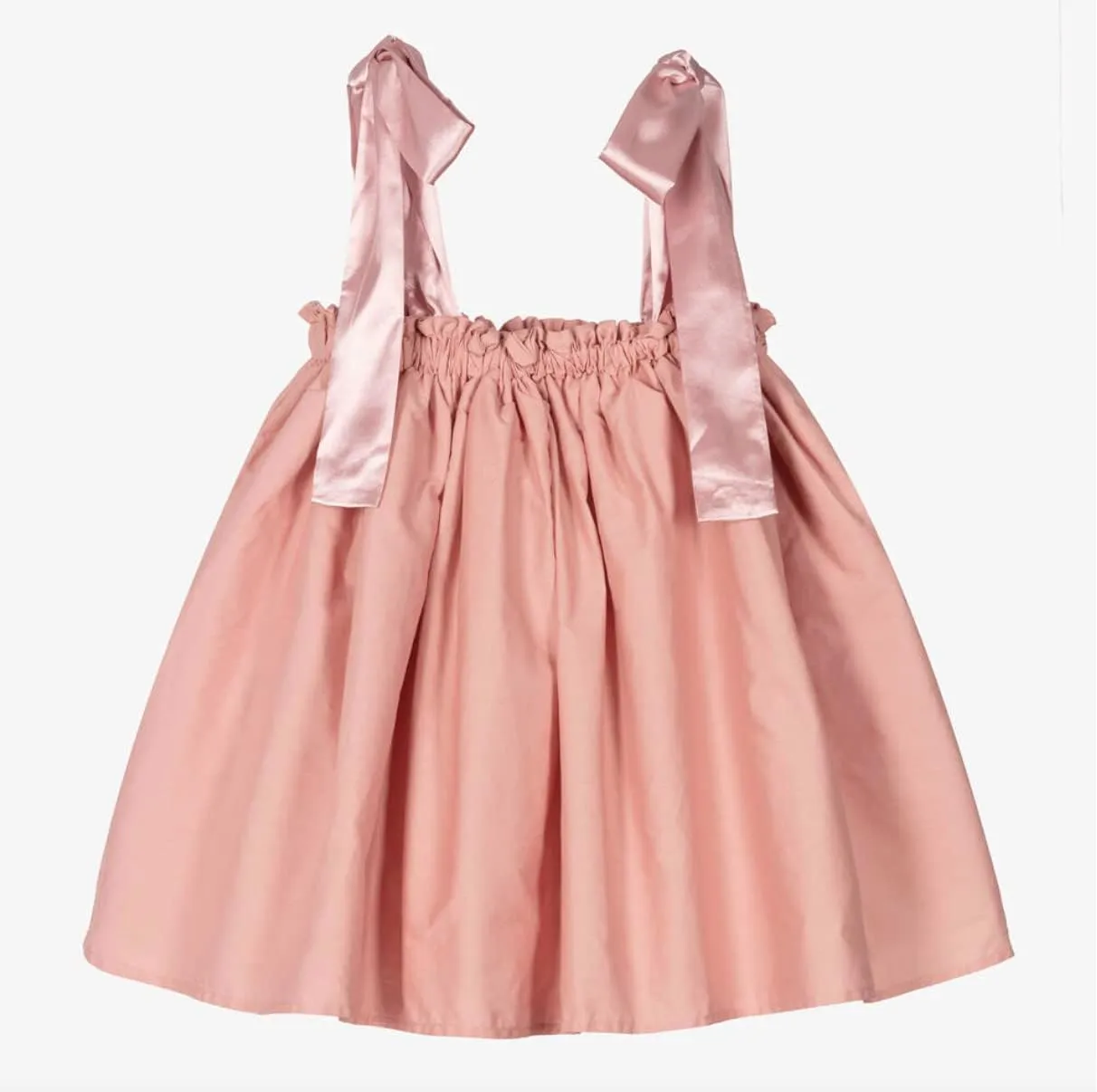 The Tiny Universe Silk Strap Dress - Soft Cotton Poplin A-line Dress for Girls