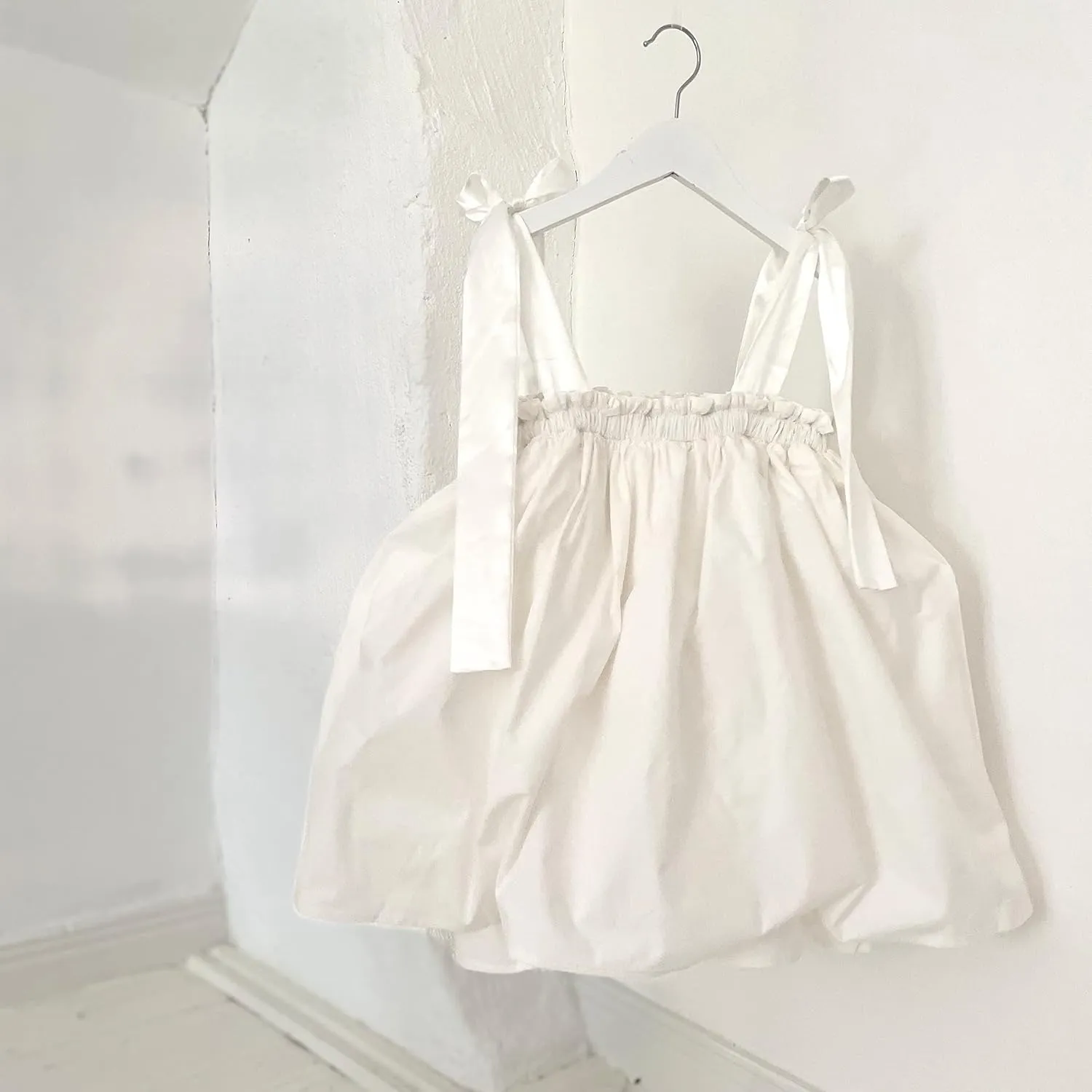 The Tiny Universe Silk Strap Dress - Soft Cotton Poplin A-line Dress for Girls