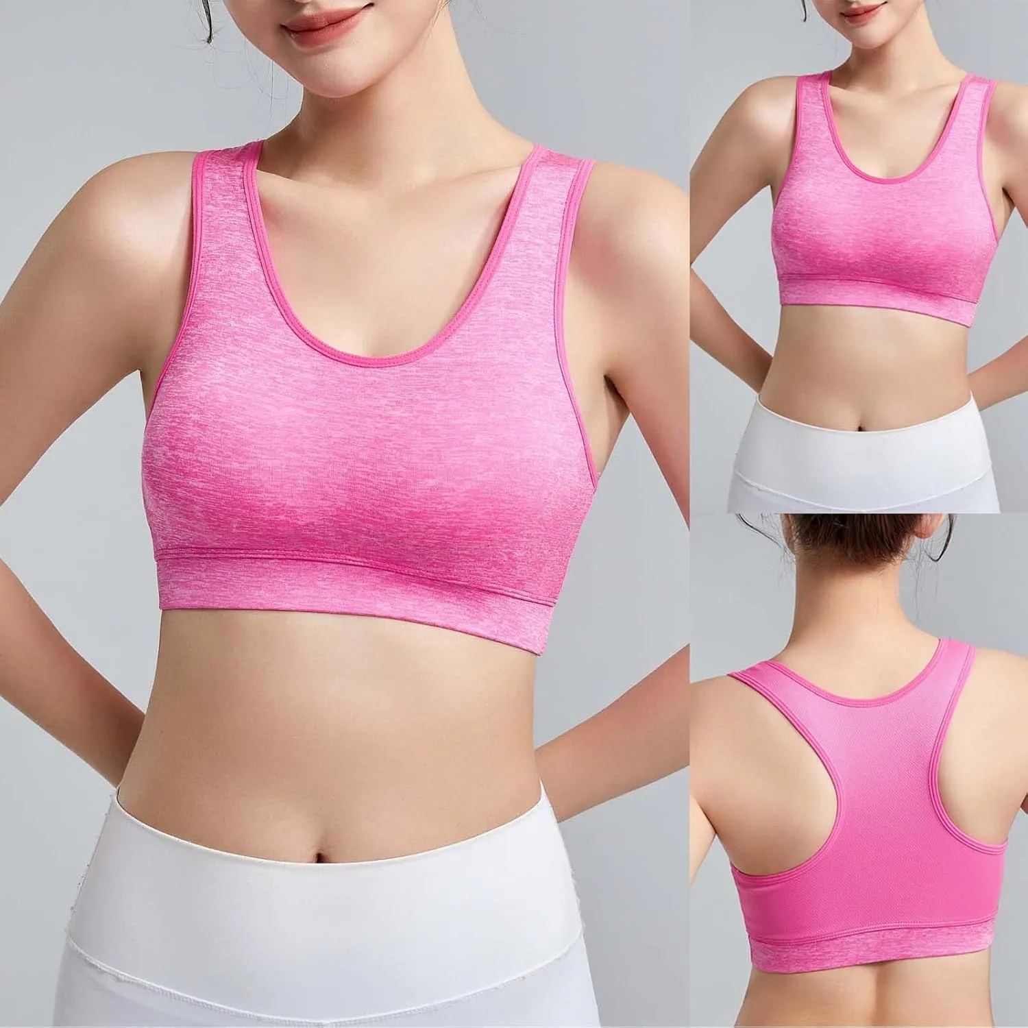 Underwear for Women Yoga Wear Running Back Training Soft Touch Strappy Stretchy Sports Shock-Proof Breasted Bra