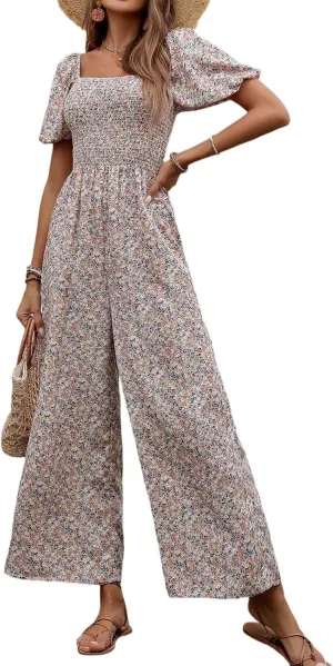 UOFOCO Women's Striped Sleeveless Jumpsuits Rompers 2024 Summer New Crew Neck Tank Top Lace-Up Cropped Pants Trousers