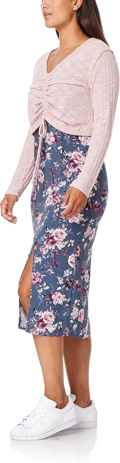 WallFlower womens 2-piece Sweater and Dress Set