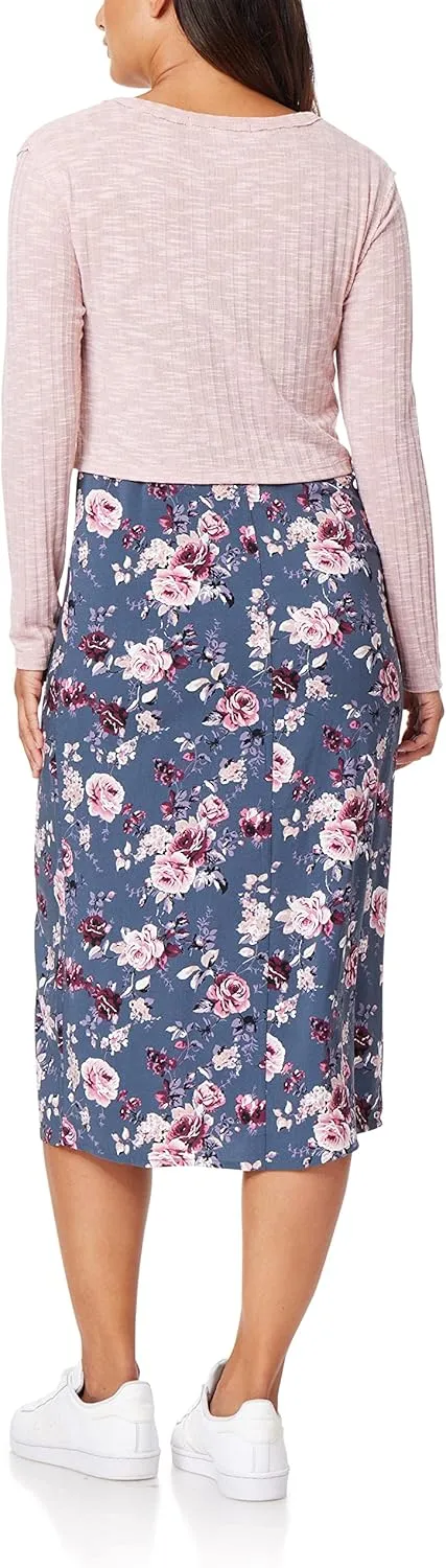 WallFlower womens 2-piece Sweater and Dress Set