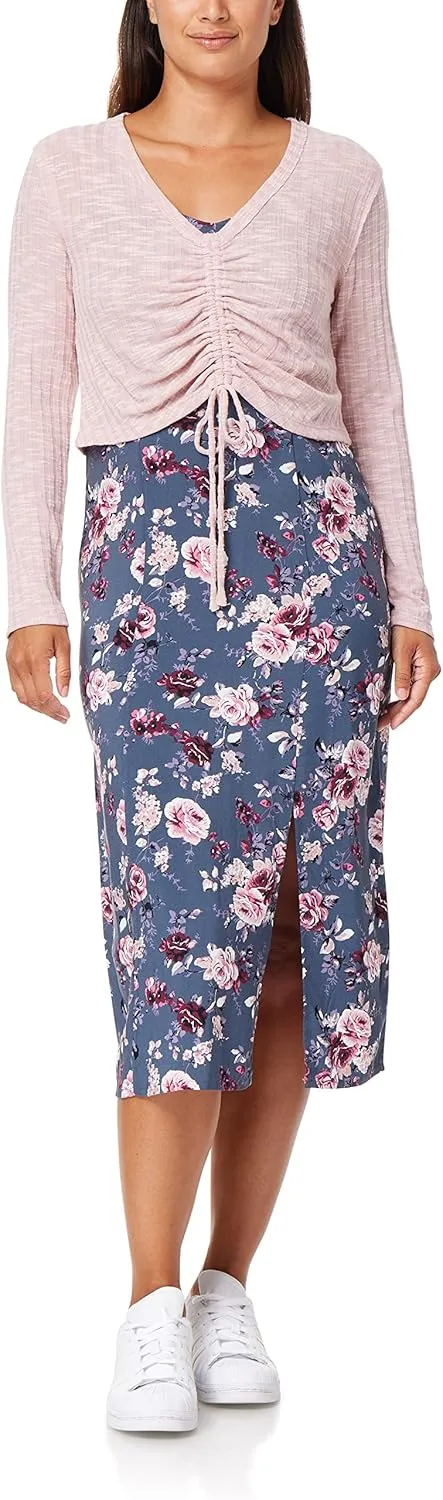 WallFlower womens 2-piece Sweater and Dress Set