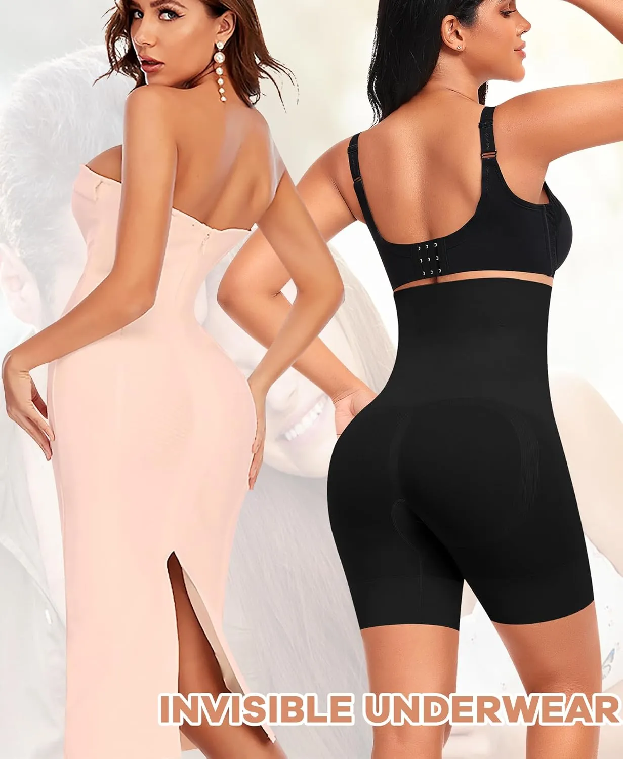 Werena Tummy Control Shapewear Shorts for Women Seamless High Waisted Body Shaper Shaping Underwear Girdle Panties