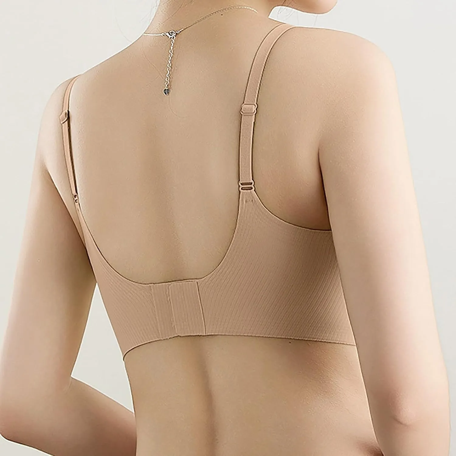 Wireless Push Up Bras for Women Lift Comfortable Seamless Top Gathered Without Rims Bra Full Coverage Sports Bralette