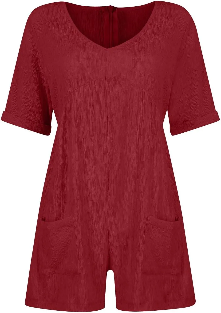 Women 2024 Summer Short Rompers Cotton Linen Jumpers Dressy Casual Tshirt Romper Jumpsuit Trendy Boho Outfits
