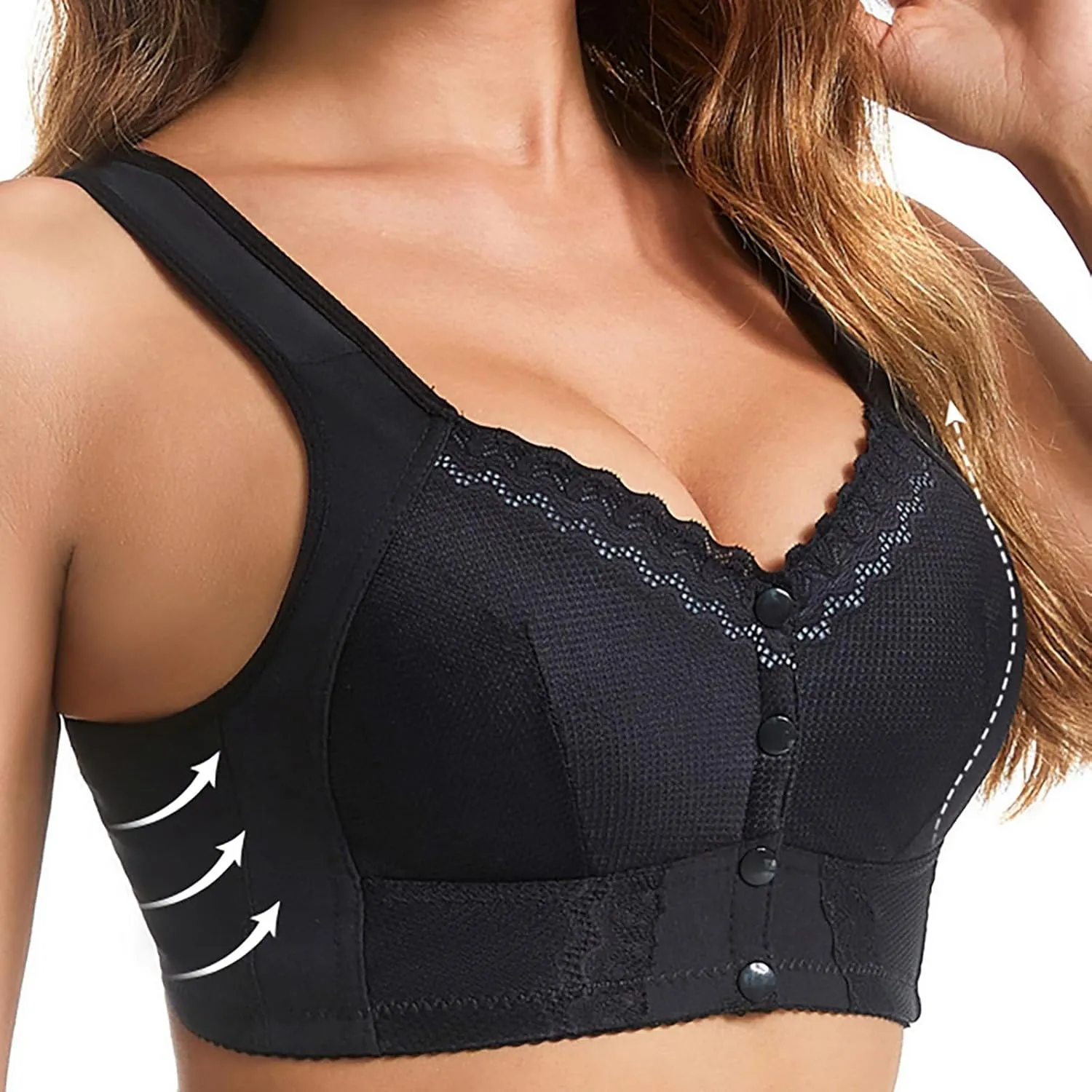 Women Pumping Bras Plus Size Front Button Close Nursing Bra Lift Support Maternity Breast Feeding Bra 1PC/2PCS/3PCS