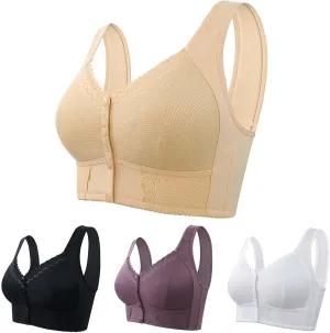 Women Pumping Bras Plus Size Front Button Close Nursing Bra Lift Support Maternity Breast Feeding Bra 1PC/2PCS/3PCS