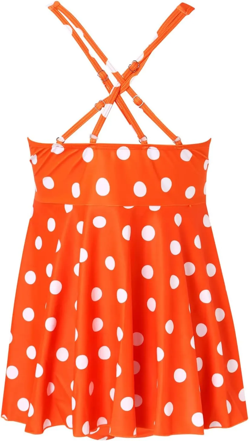 Women Swimwear Dot Print High Waisted Bikini Sexy Push Up Swimsuit Vintage Two Piece Retro V-Neck Halter