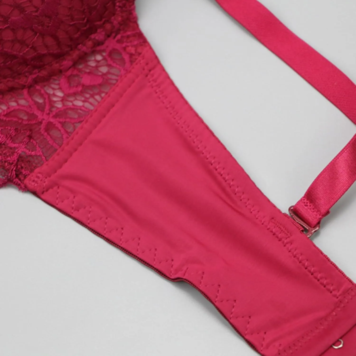 Women T-Shirt Bra Lace Underwire Push-Up Bralettes Full Coverage Brassiere Lightly Lined T-Shirt Bras Ladies Underwear