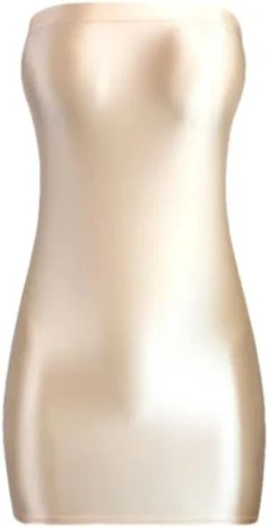 Women Wrap Buttocks Dress Silky Tight Fitting Bra Short Skirt Oil Smooth Beach Glossy Dress