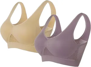 Womens Bras Wireless Bra Air Bra Everyday Bras Wire Free Bras with Support and Lift Racerback Sports Bras for Women