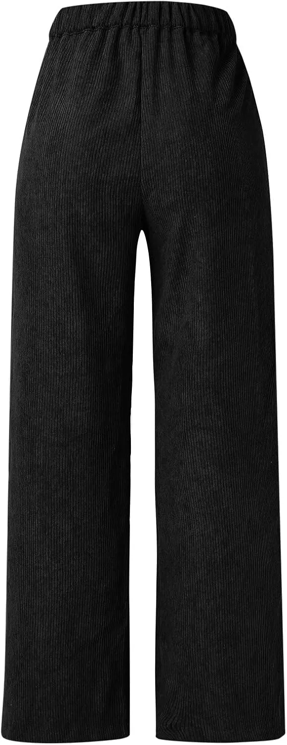Womens Cargo Sweatpants Winter Velour Yoga Capris with Pockets High Waisted Flare Leggings