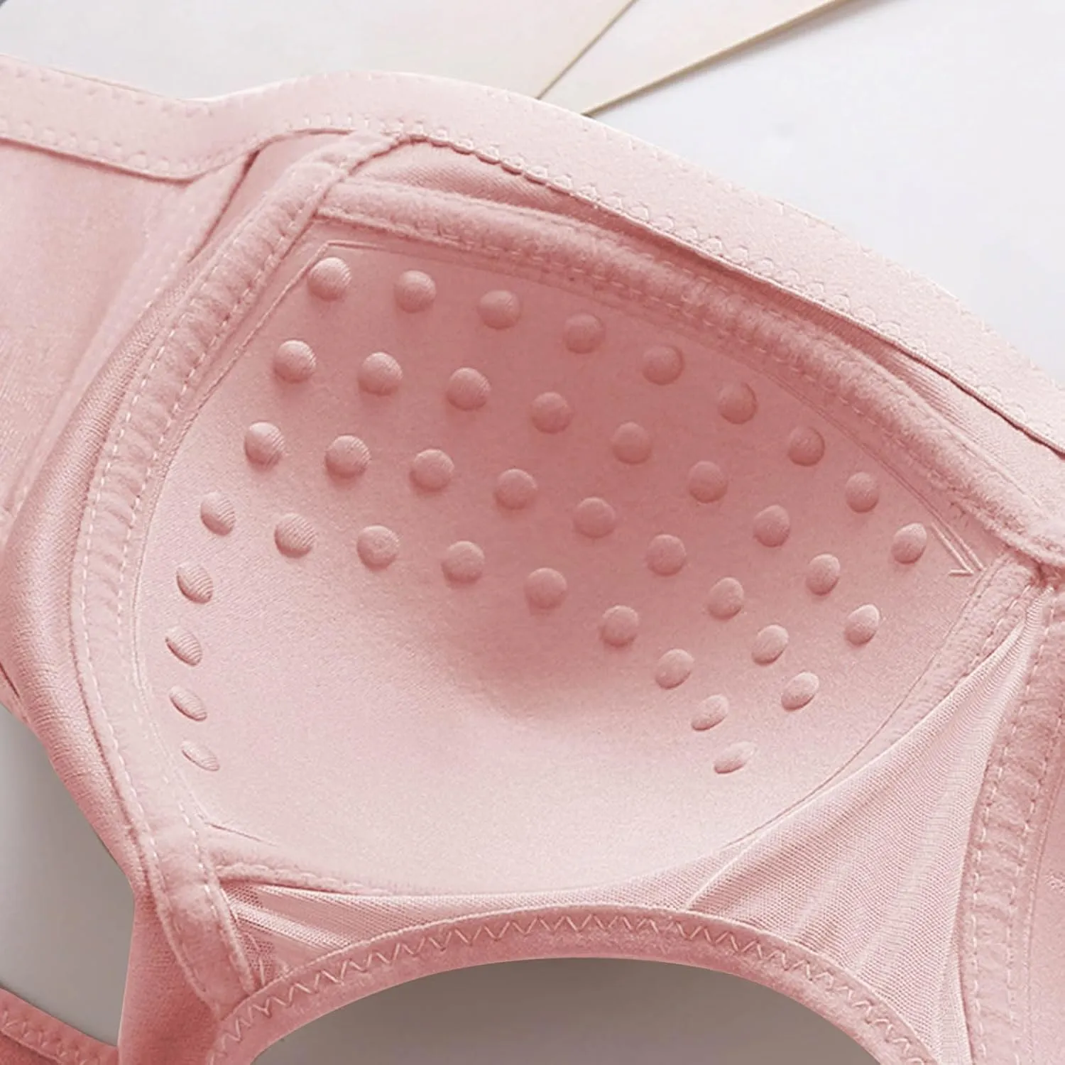 Women's Embroidery No Underwire Mesh Bra Soft Push Up Adjustable Straps Bralettes Lifting Comfy Breathable Lingerie