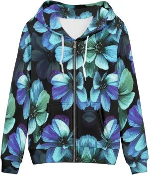 Women's Long Sleeve Hoodie with Smooth Zipper Casual Sweatshirt Y2K Hooded Cardigan Size XS-5XL