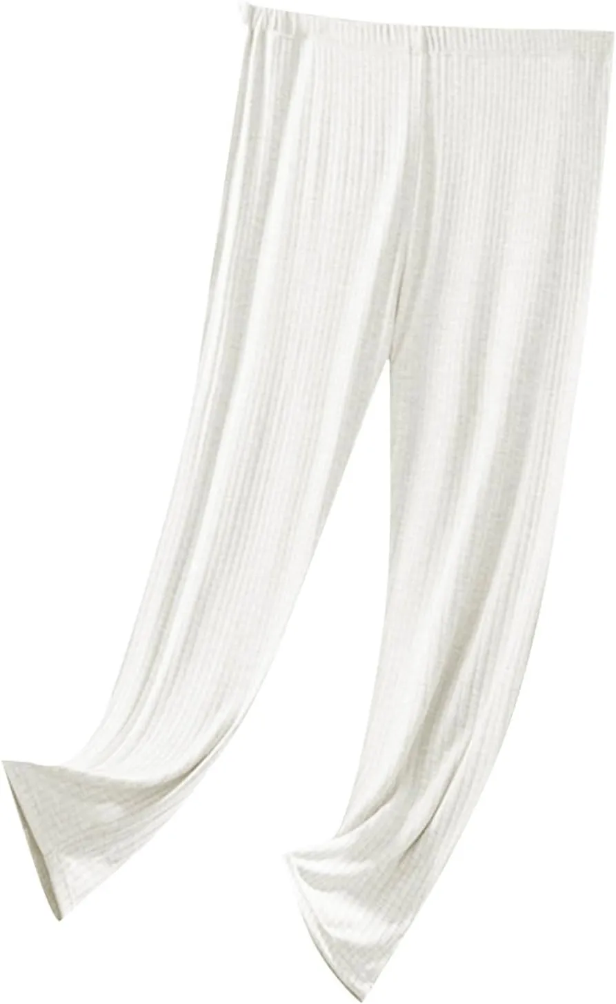 Women's Maternity Sleep Pants Summer Soft Modal Lightweight Lounge Pants Casual Home Wear Pjs Bottoms