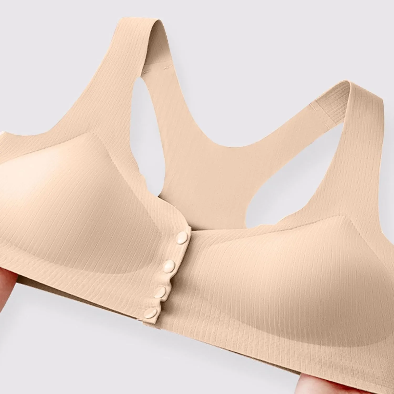 Womens Nursing Bras Button Front Closure Maternity Sleeping Underwear Plus Size Wireless Comfy Bralettes Underwear