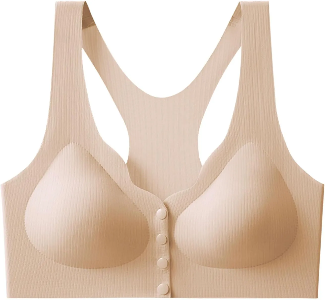 Womens Nursing Bras Button Front Closure Maternity Sleeping Underwear Plus Size Wireless Comfy Bralettes Underwear
