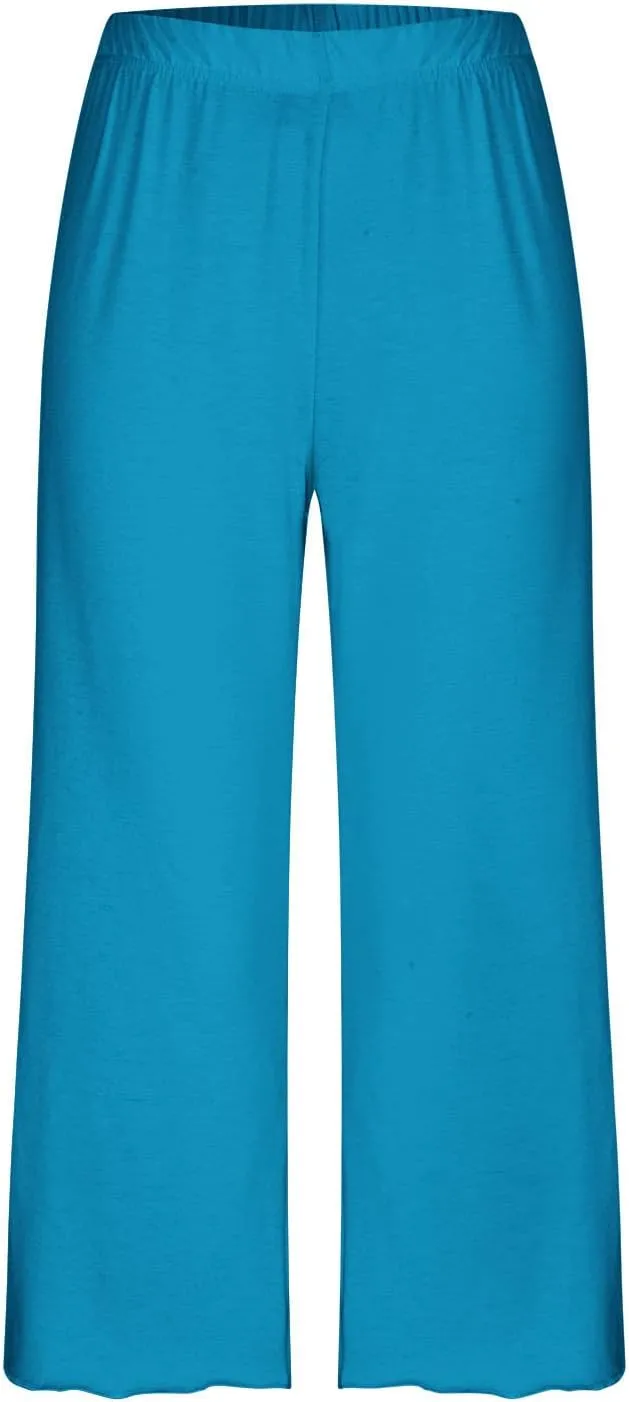 Womens Pajamas Comfy Soft 2 Piece Lounge Sets Nightshirt Capri Pants Pjs Loungewear Matching Outfits Sleepwear