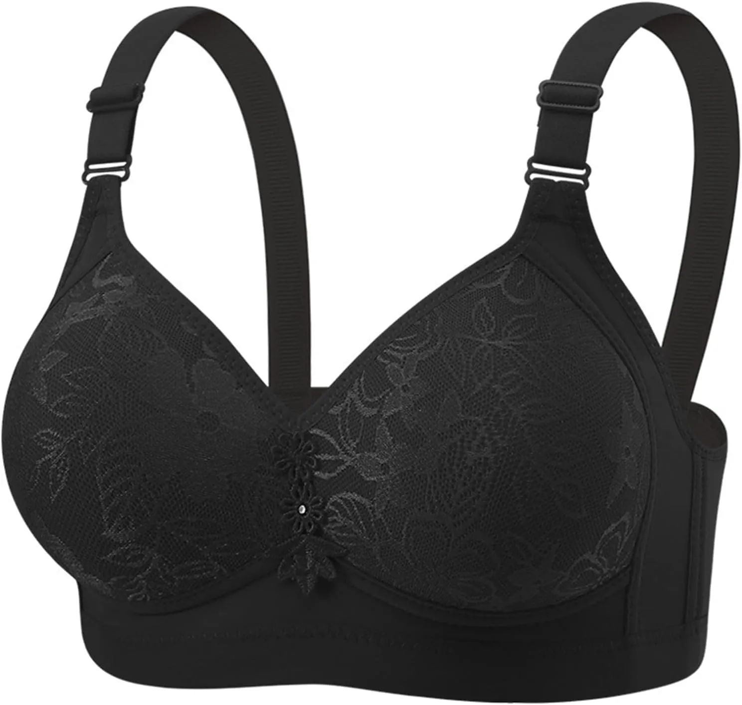 Women's Plus Size Bras Soft Thin Underwire Support Sleep Bra Underwear Anti Sagging Gathered Women Bras Wireless Cotton