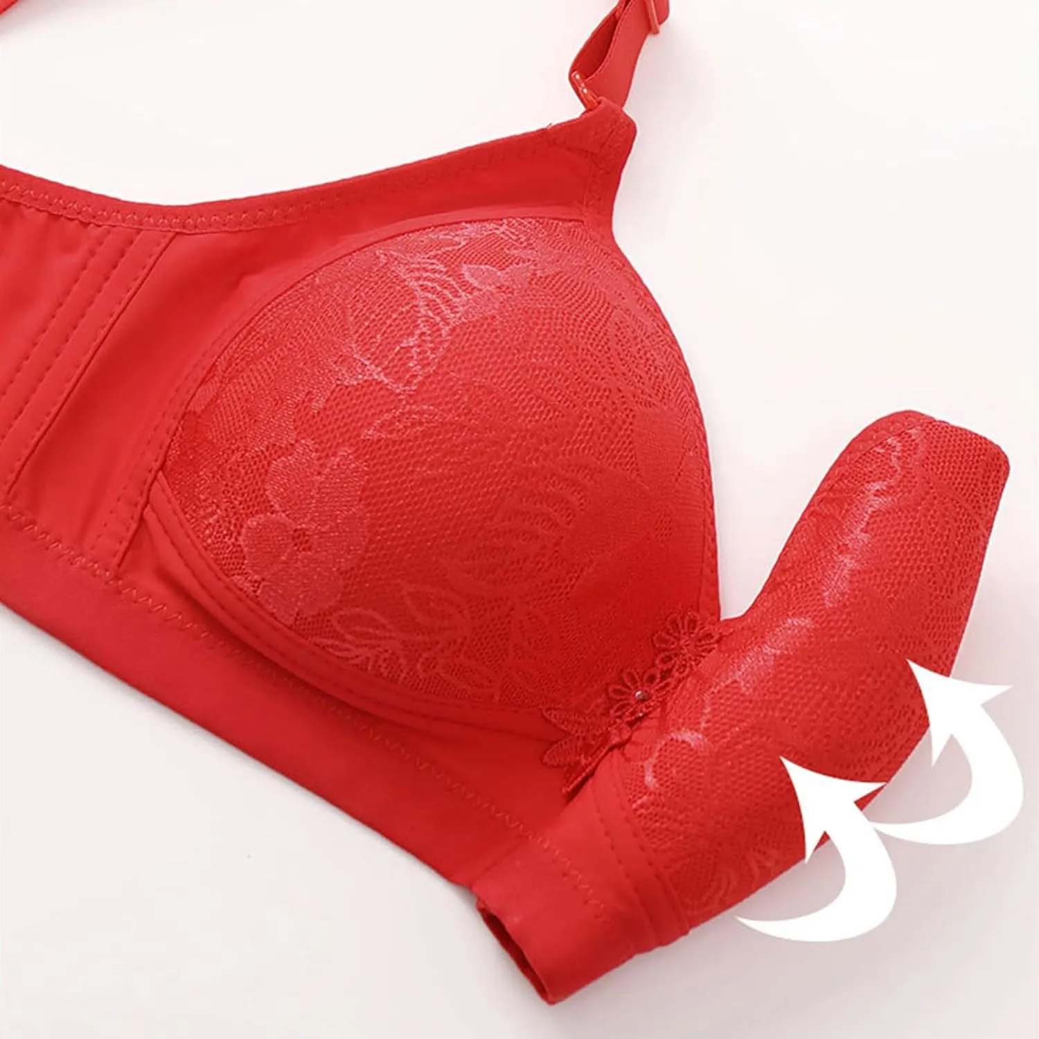 Women's Plus Size Bras Soft Thin Underwire Support Sleep Bra Underwear Anti Sagging Gathered Women Bras Wireless Cotton