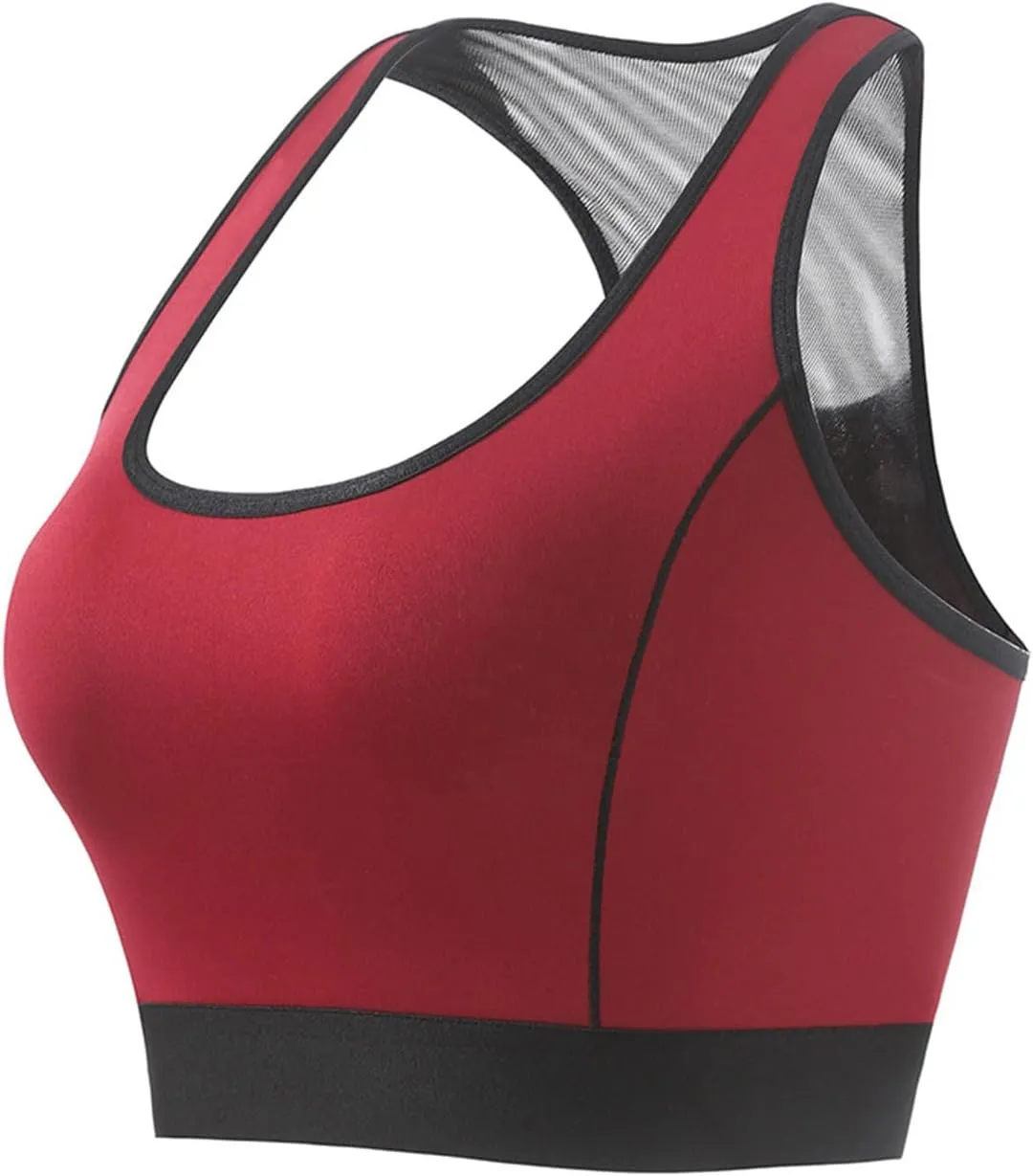 Women's Racerback Sport Bra Full Coverage Support Quick Dry T-Shirt Bralettes No Underwire Running Athletic Yoga Bra