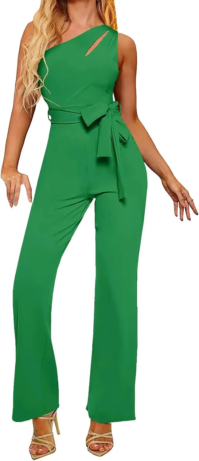 Womens Sexy Off-Shoulder Jumpsuit 2025 – Elegant Cocktail Party Romper One Piece Sleeveless Formal Club Dressy Outfit