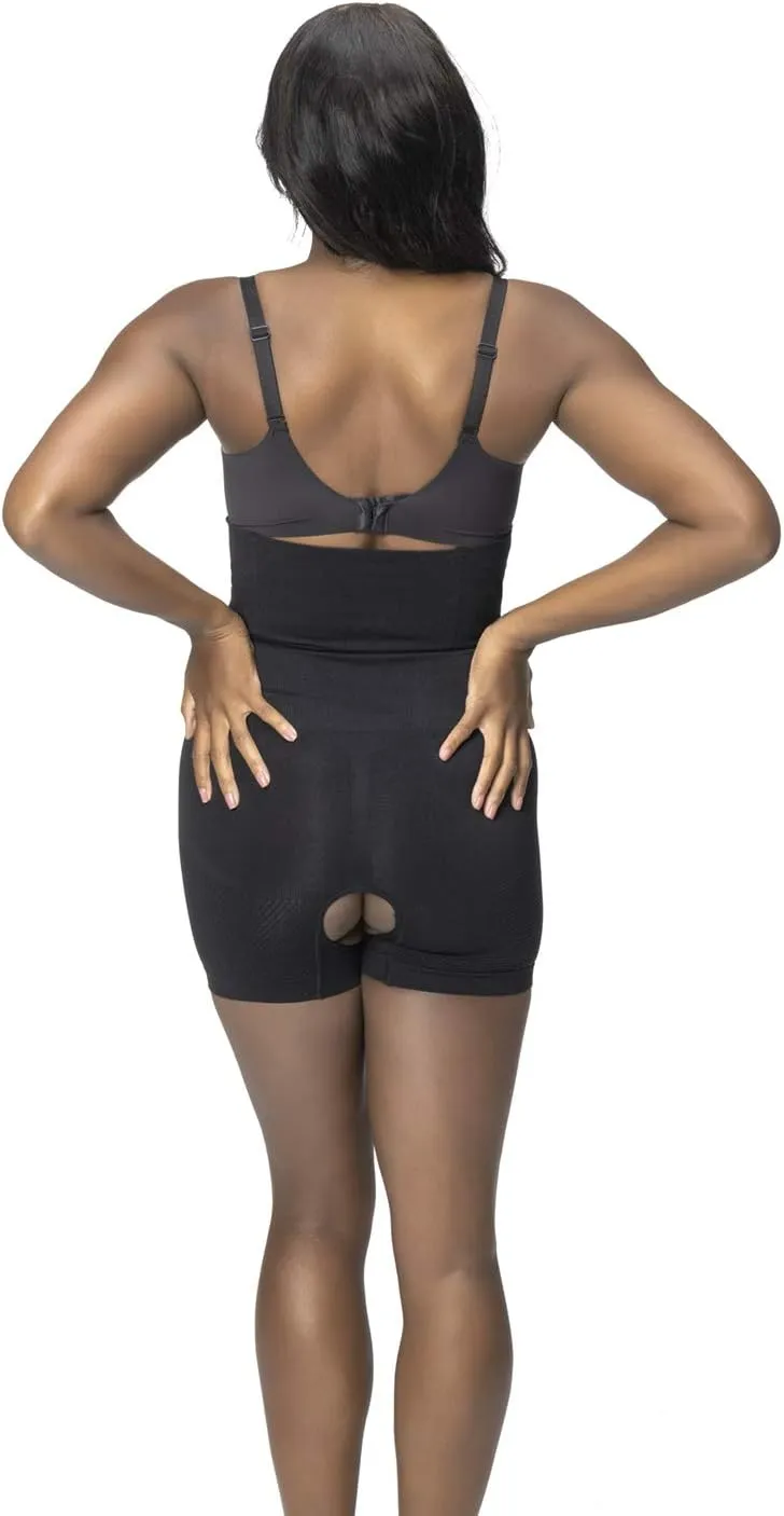Womens Shapewear Tummy Control Shorts Brilliance High-Waist Panty Mid-Thigh Body Shaper Bodysuit